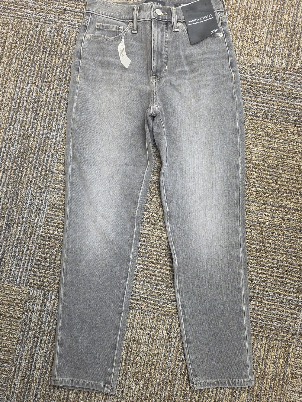 Banana Republic Gray Ultra High-Rise Slim, Ankle Length Jeans, Size 25 Petite